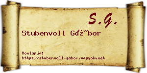 Stubenvoll Gábor névjegykártya