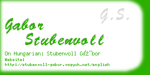 gabor stubenvoll business card